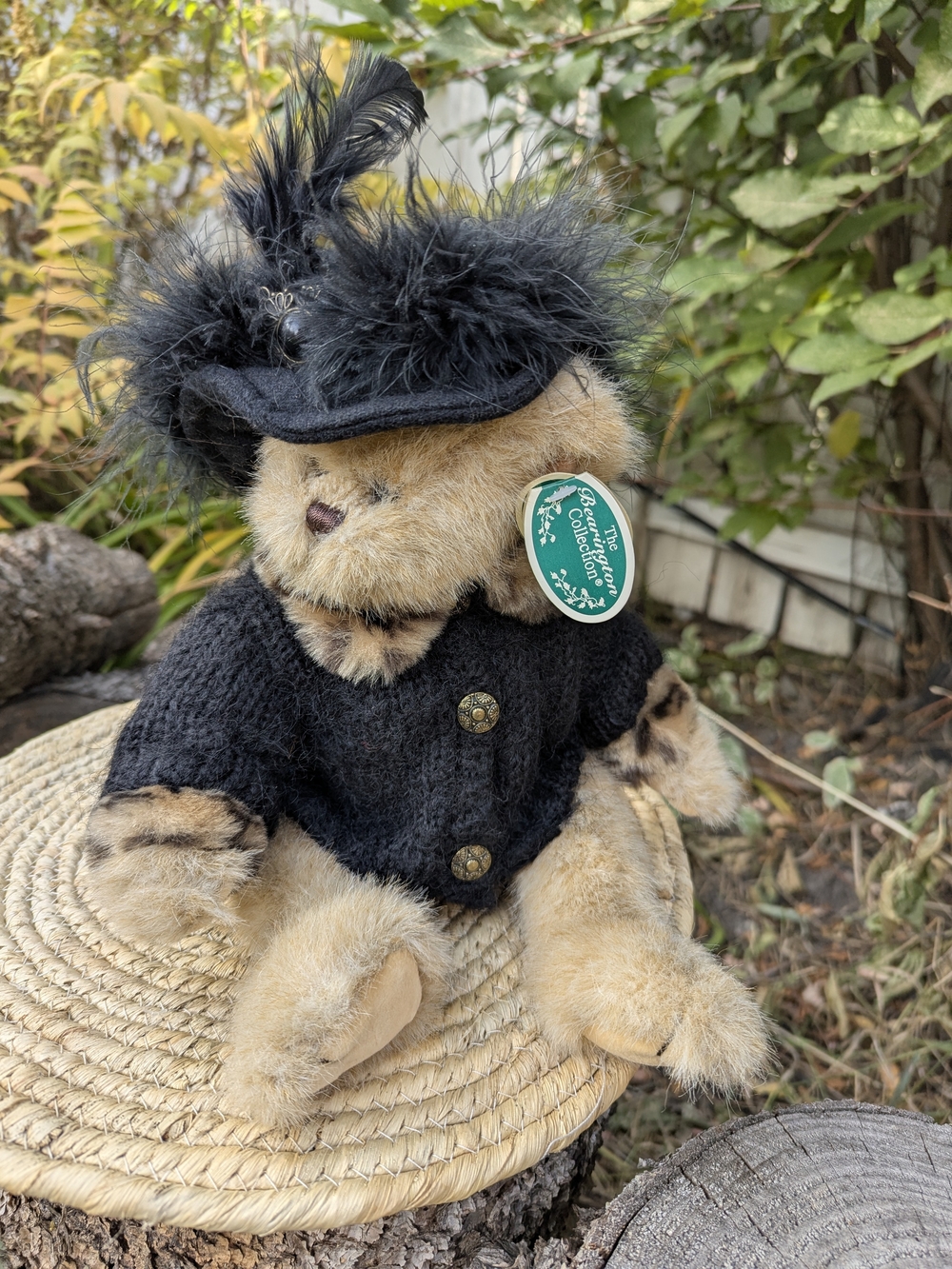 Bearington Collection Selena Plush Cat Vintage Whimsigoth Mob Wife Dark Coquette - Picture 4 of 17